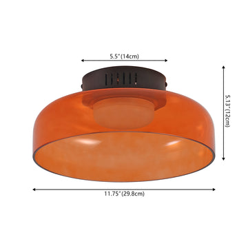 Kalmar 12" Modern Minimalist Iron/Glass Dimmable Integrated LED Flush Mount